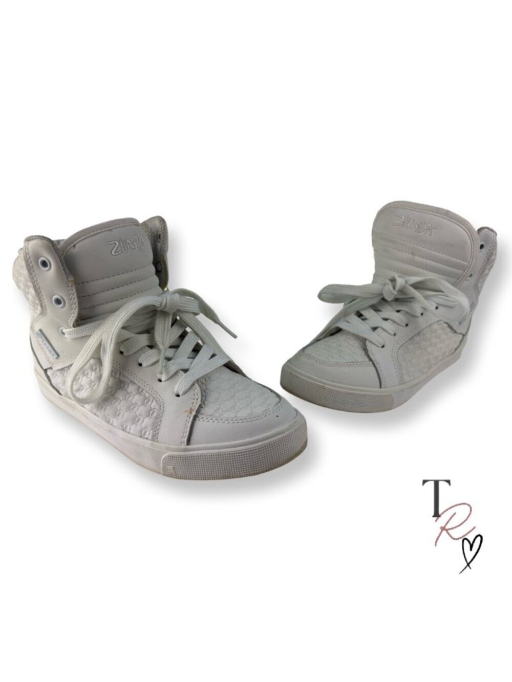 ZUMBA Active Street Boss White High Top Sneakers Size US 8 EU 37.5